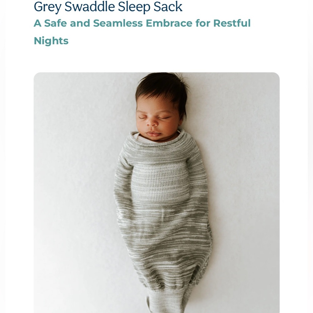 Swaddelini Grey Swaddle Sleep Sack